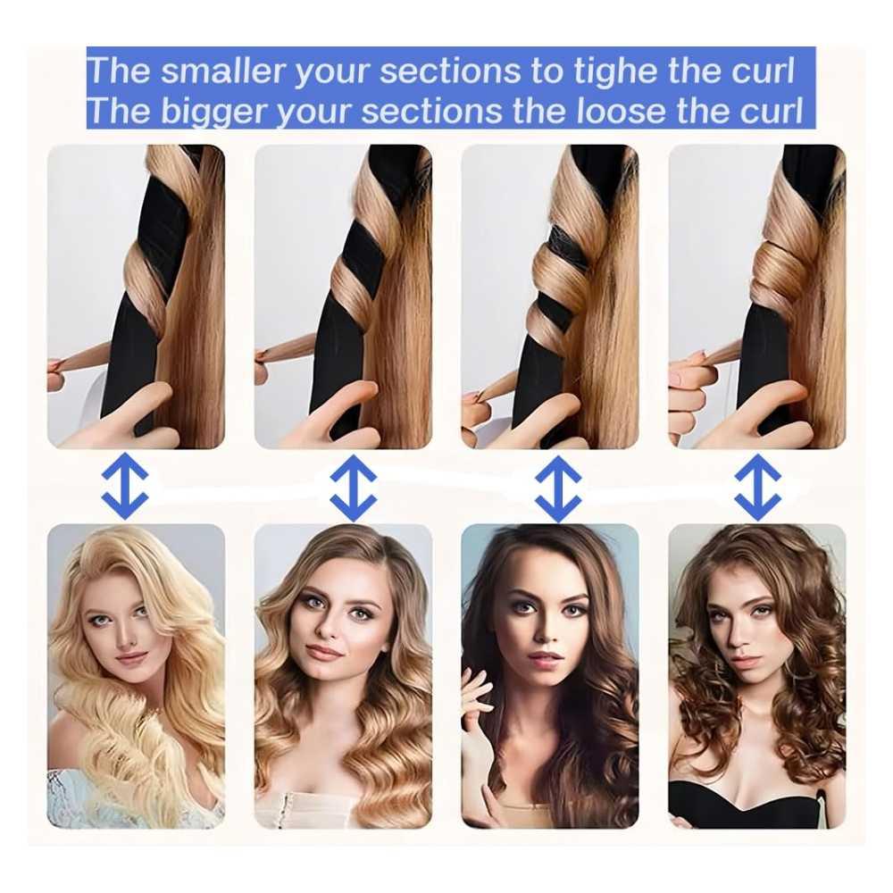 OLOEY Alat Pengeriting Rambut Octopus Hair Curler - Cepat dan Mudah, Rambut Keriting dengan Headband Nyaman