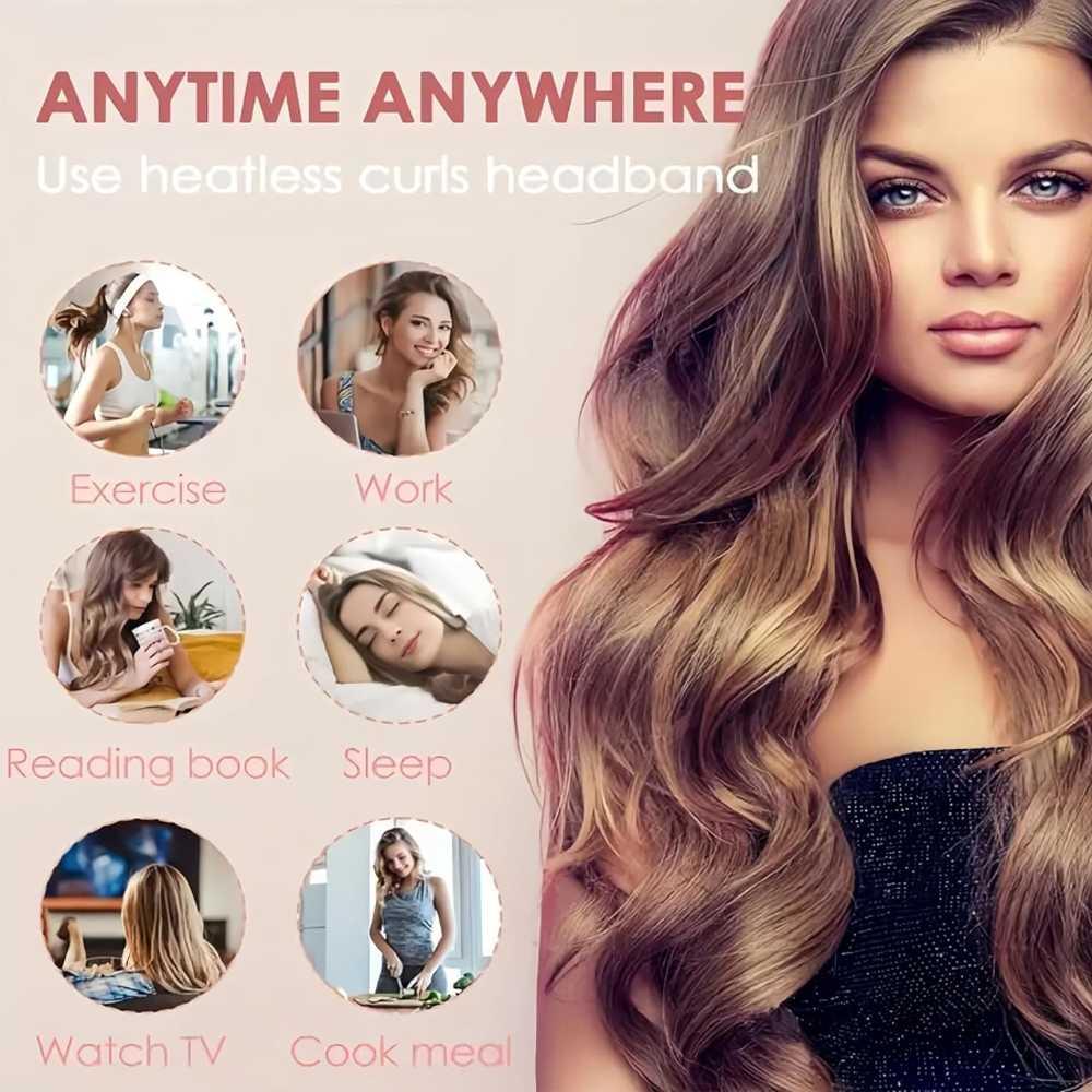 OLOEY Alat Pengeriting Rambut Octopus Hair Curler - Cepat dan Mudah, Rambut Keriting dengan Headband Nyaman
