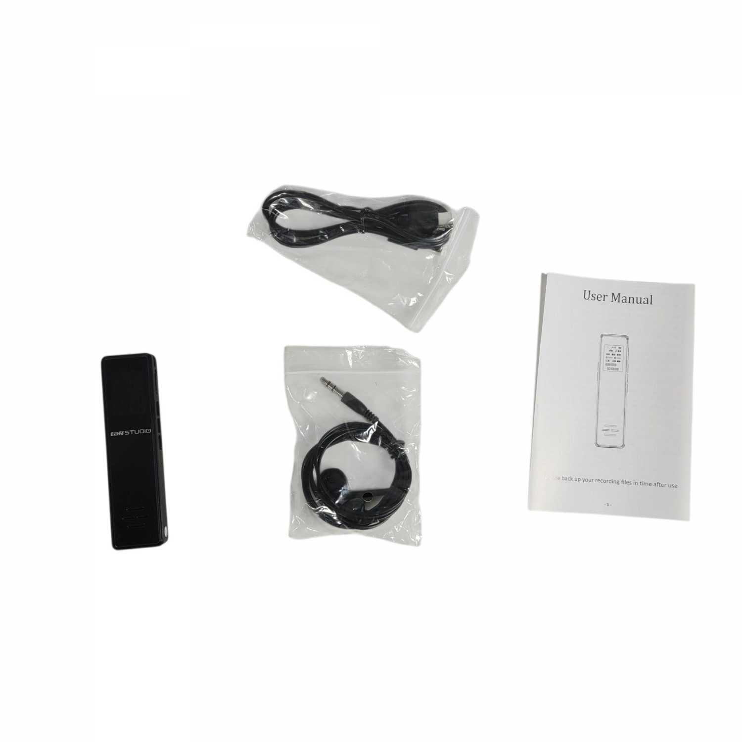 TaffSTUDIO Perekam Suara Portabel Voice Recorder Rekam Meeting & Pelajaran, HD Quality