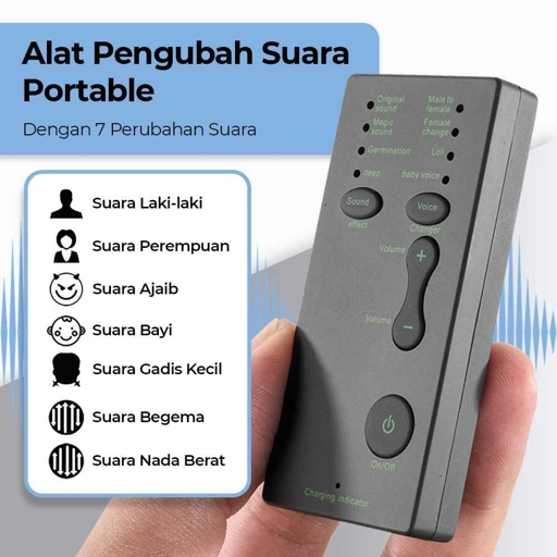 TaffSTUDIO Alat Pengubah Suara Portable Suara Unik dalam Genggaman, Praktis & Multifungsi