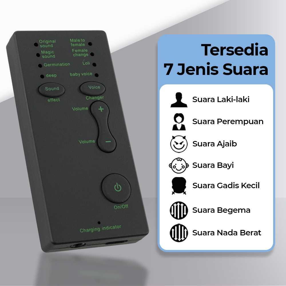 TaffSTUDIO Alat Pengubah Suara Portable Suara Unik dalam Genggaman, Praktis & Multifungsi