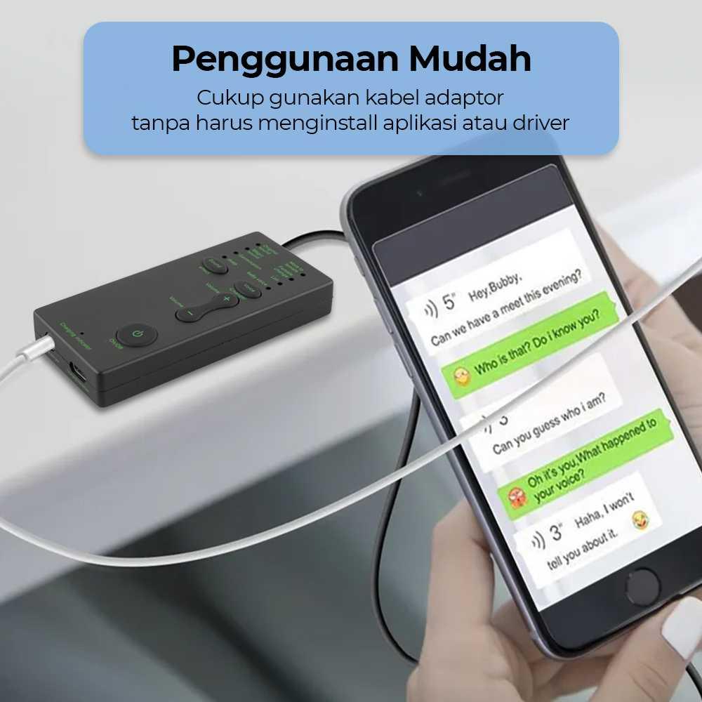 TaffSTUDIO Alat Pengubah Suara Portable Suara Unik dalam Genggaman, Praktis & Multifungsi