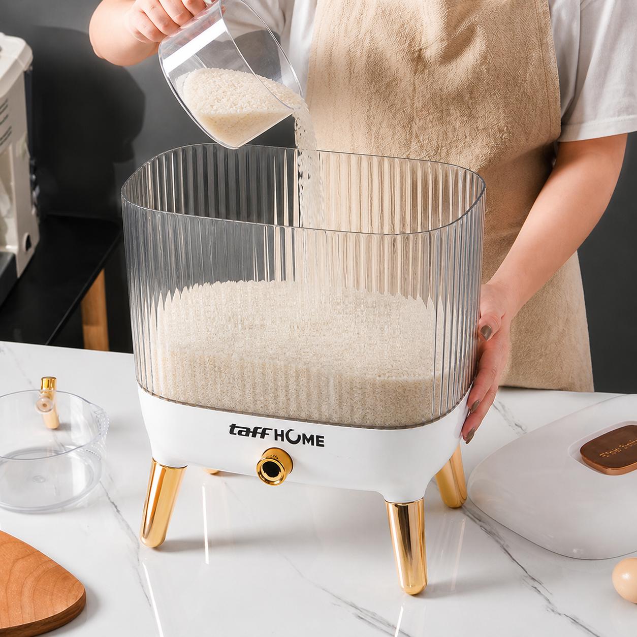 TaffHOME Tempat Beras Dispenser Insect Proof 10kg Praktis dan Efisien, Desain Modern