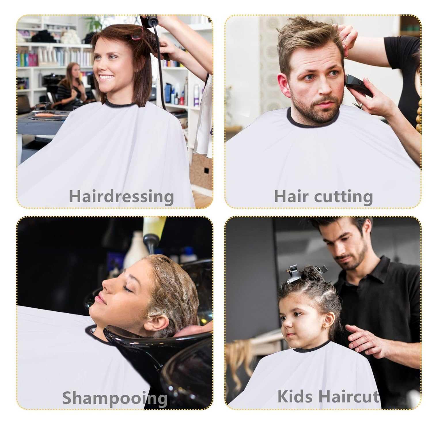 Biutte.co Jubah Apron Potong Rambut Barbershop Perlindungan Menyeluruh, Desain Modern