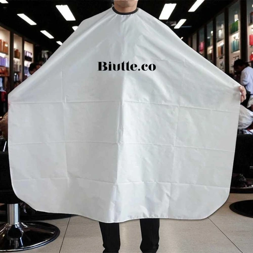 Biutte.co Jubah Apron Potong Rambut Barbershop Perlindungan Menyeluruh, Desain Modern