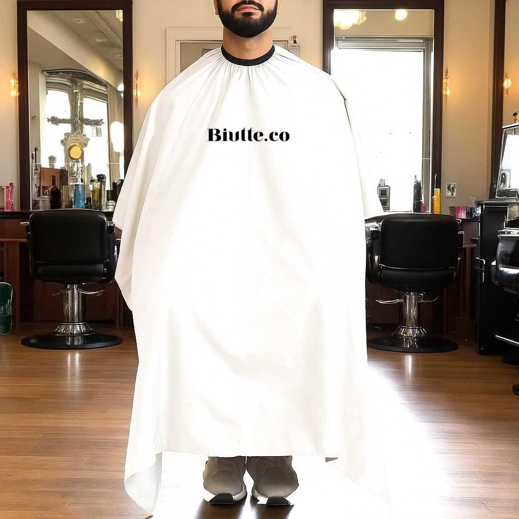 Biutte.co Jubah Apron Potong Rambut Barbershop Perlindungan Menyeluruh, Desain Modern