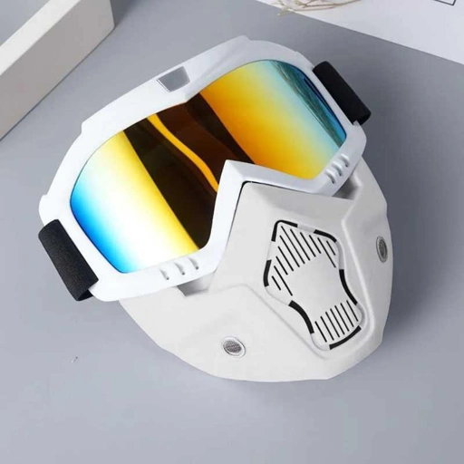 SYSTECH Kacamata Helm Motor Goggles Airsoft Mouthpiece UV400 Windproof DH-161, Perlindungan Mata Optimal Nyaman & Stylish