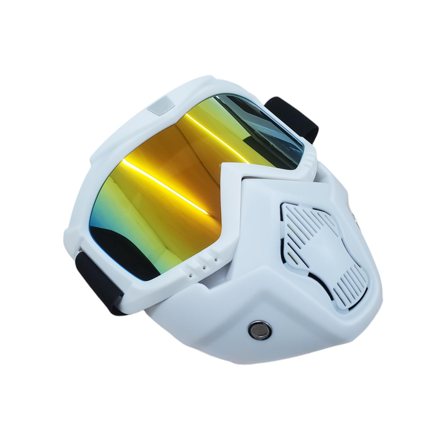 SYSTECH Kacamata Helm Motor Goggles Airsoft Mouthpiece UV400 Windproof DH-161, Perlindungan Mata Optimal Nyaman & Stylish
