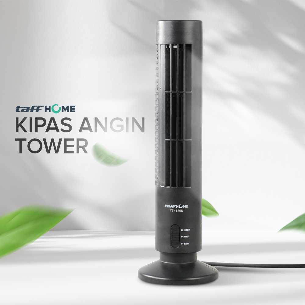 TaffHOME Kipas Angin Tower USB 2 Speed Kesejukan Modern, Hemat Ruang, Fleksibel
