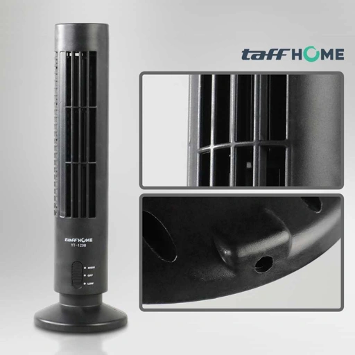 TaffHOME Kipas Angin Tower USB 2 Speed Kesejukan Modern, Hemat Ruang, Fleksibel