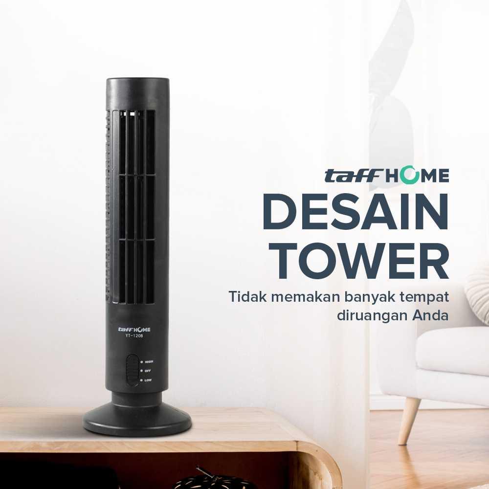 TaffHOME Kipas Angin Tower USB 2 Speed Kesejukan Modern, Hemat Ruang, Fleksibel