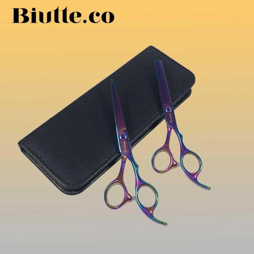 Biutte.co Gunting Rambut Lurus Stainless Steel 4Cr13 - Potongan Presisi, Desain Ergonomis
