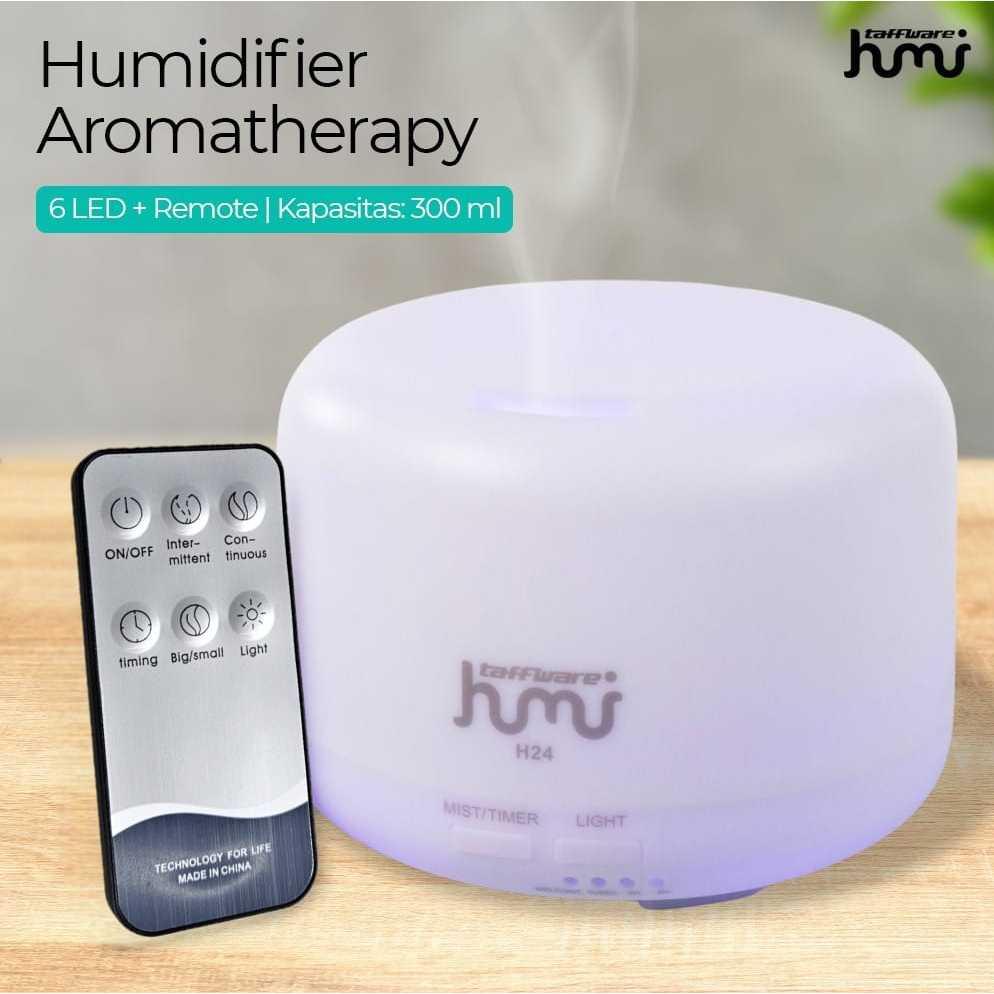 Taffware Humidifier Mini Ultrasonic LED 300ml Ciptakan Ruangan Wangi dan Tenang