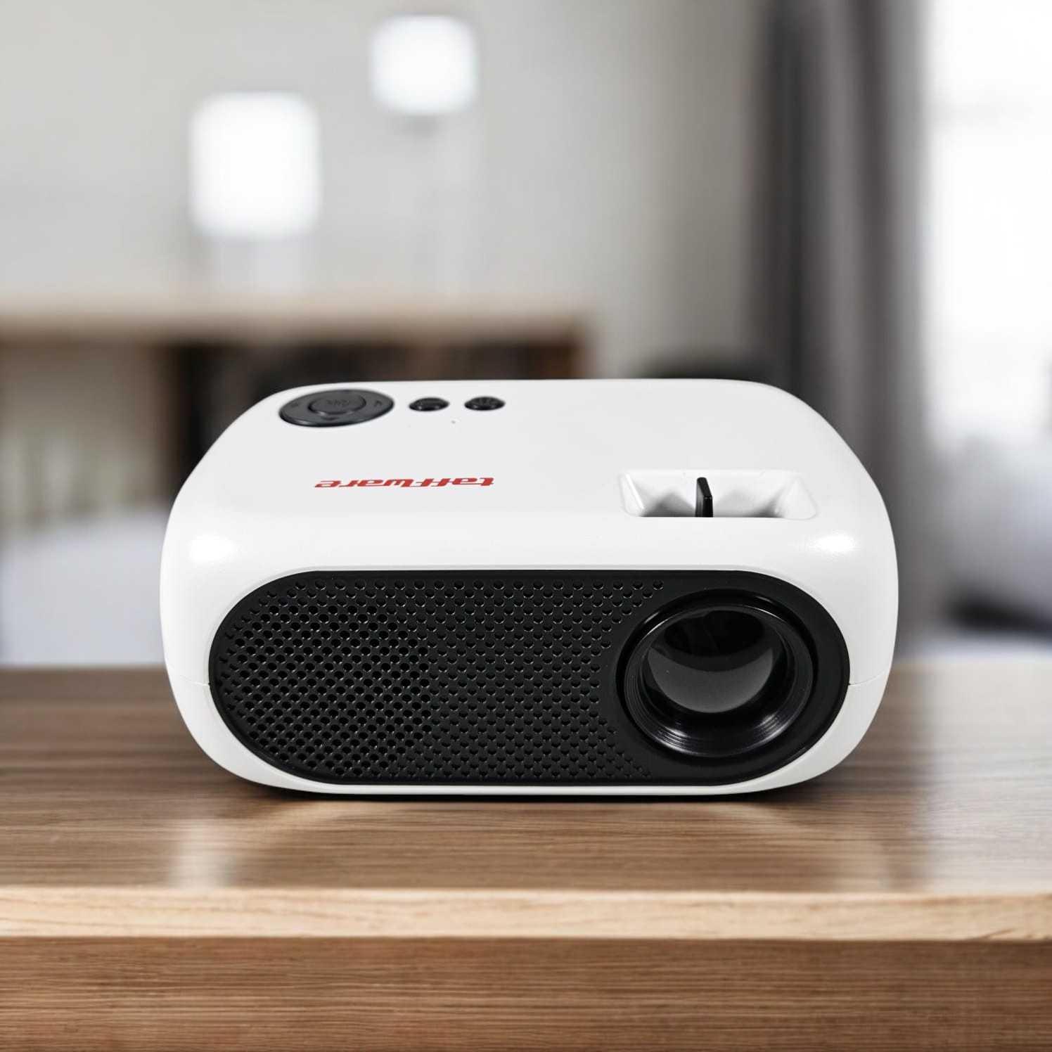 Taffware Proyektor Mini LCD Full HD 1080P 1200 Lumens Pengalaman Menonton Lebih Nyaman dan Seru, Desain Elegan