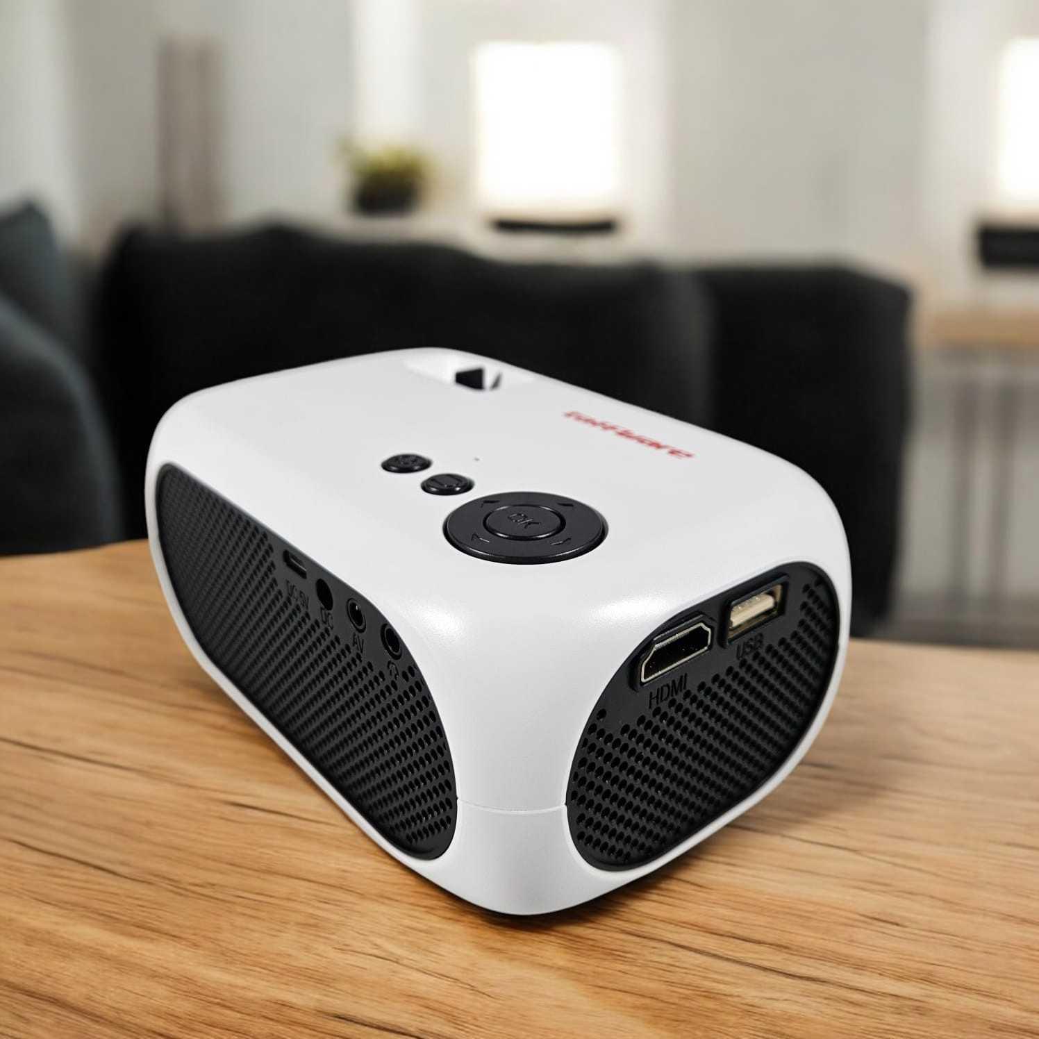 Taffware Proyektor Mini LCD Full HD 1080P 1200 Lumens Pengalaman Menonton Lebih Nyaman dan Seru, Desain Elegan