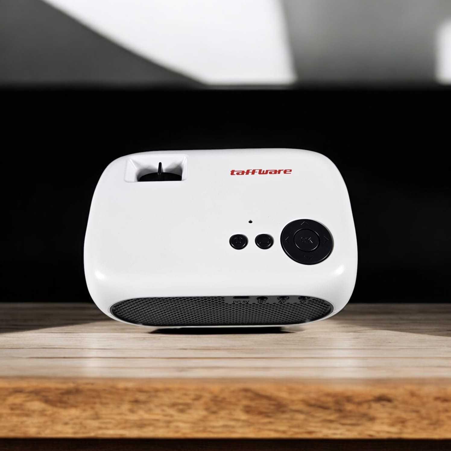 Taffware Proyektor Mini LCD Full HD 1080P 1200 Lumens Pengalaman Menonton Lebih Nyaman dan Seru, Desain Elegan