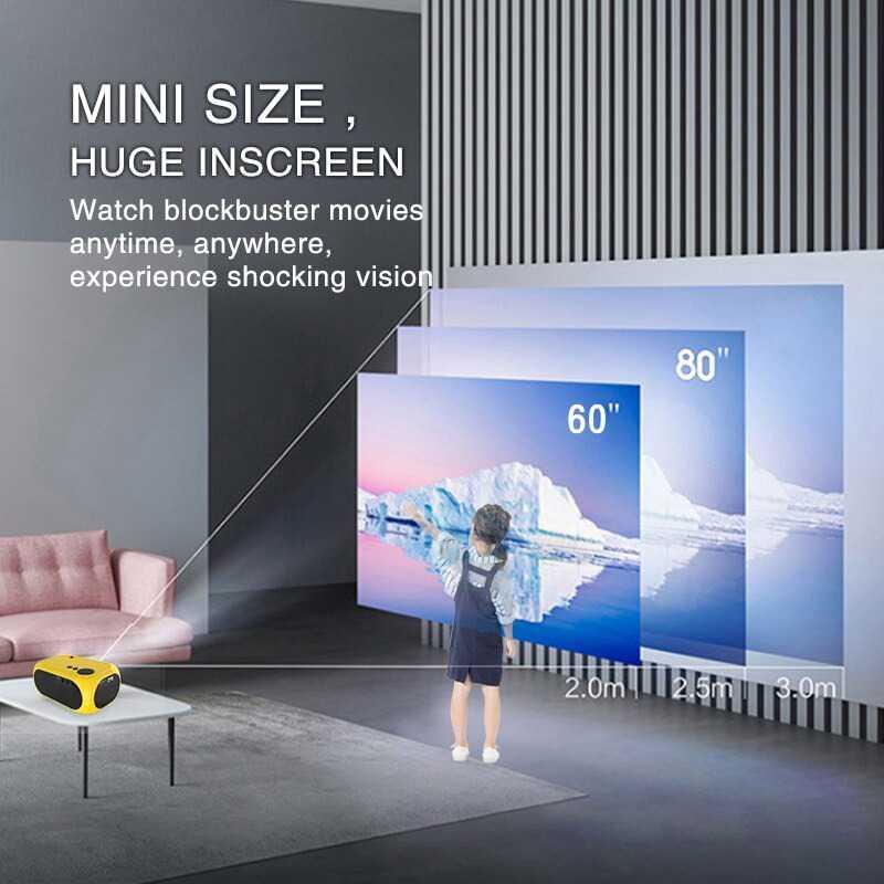 Taffware Proyektor Mini LCD Full HD 1080P 1200 Lumens Pengalaman Menonton Lebih Nyaman dan Seru, Desain Elegan