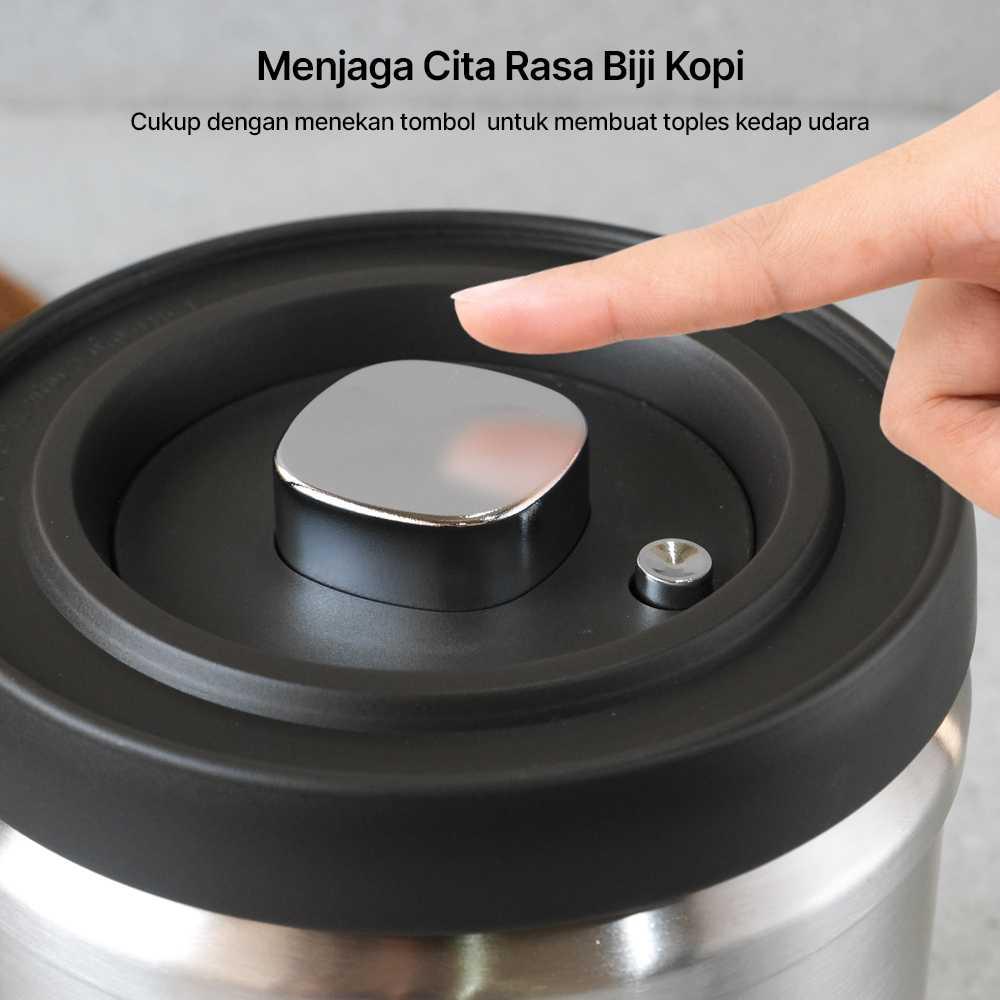 One Two Cups Toples Stainless Vacuum Sealed Lid Menjaga Kesegaran Bahan Makanan, Praktis & Higienis