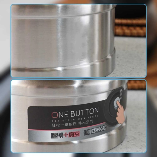 One Two Cups Toples Stainless Vacuum Sealed Lid Menjaga Kesegaran Bahan Makanan, Praktis & Higienis