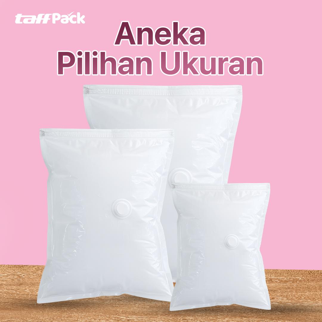 TaffPACK Kantong Plastik Vakum Pakaian Electric Pump Hemat Tempat, Praktis, dan Anti Sobek