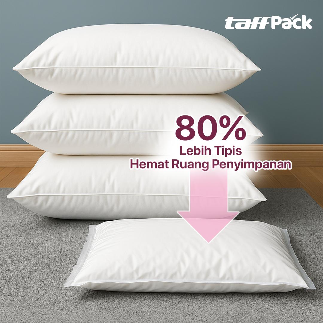 TaffPACK Kantong Plastik Vakum Pakaian Electric Pump Hemat Tempat, Praktis, dan Anti Sobek