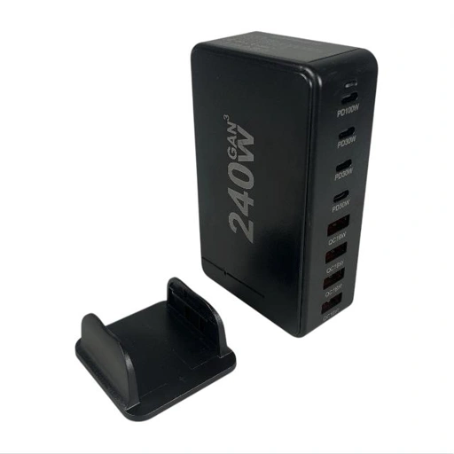 GaN Pro Desktop Charger USB Type C Pengisian Cepat 4 Perangkat, Hemat Waktu