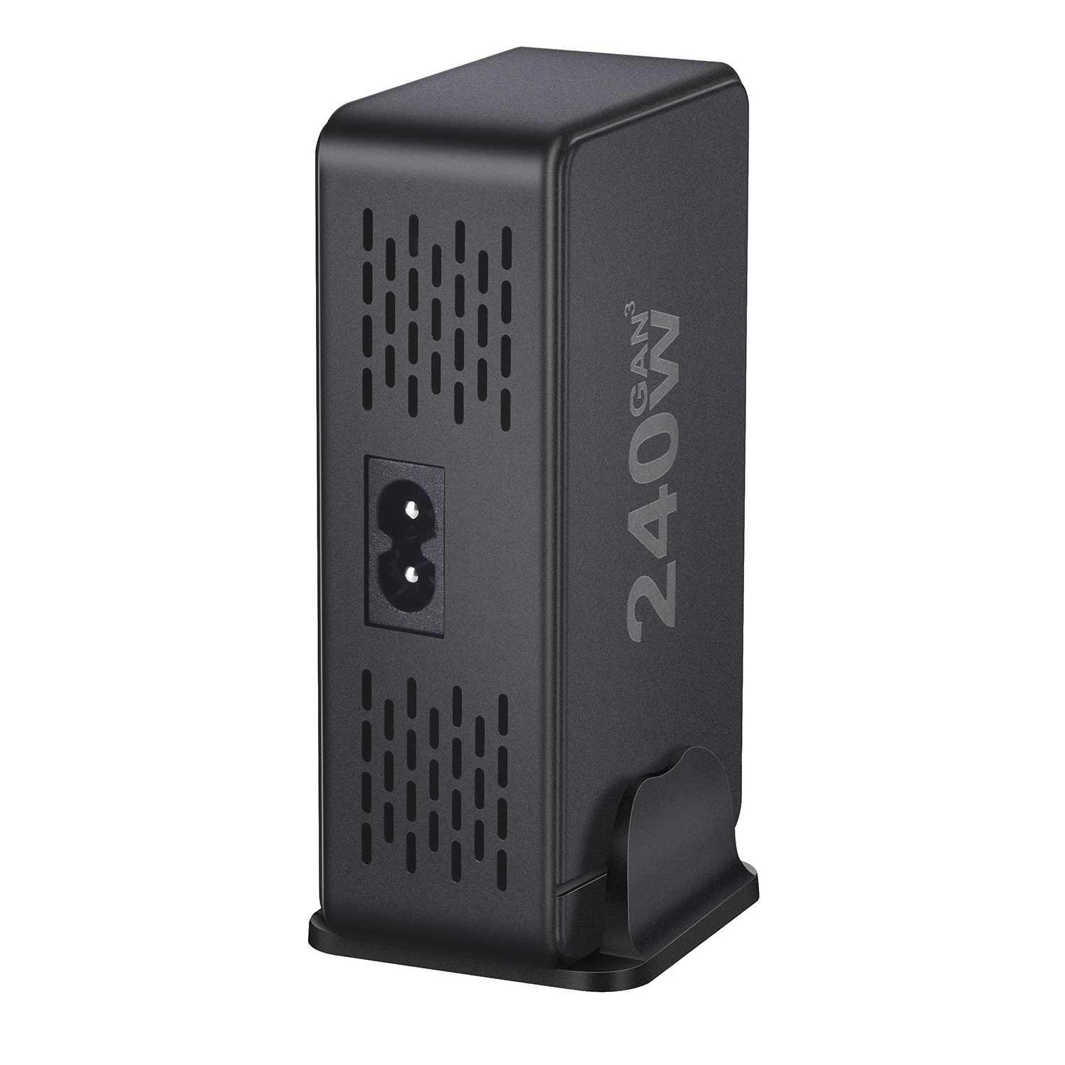 GaN Pro Desktop Charger USB Type C Pengisian Cepat 4 Perangkat, Hemat Waktu