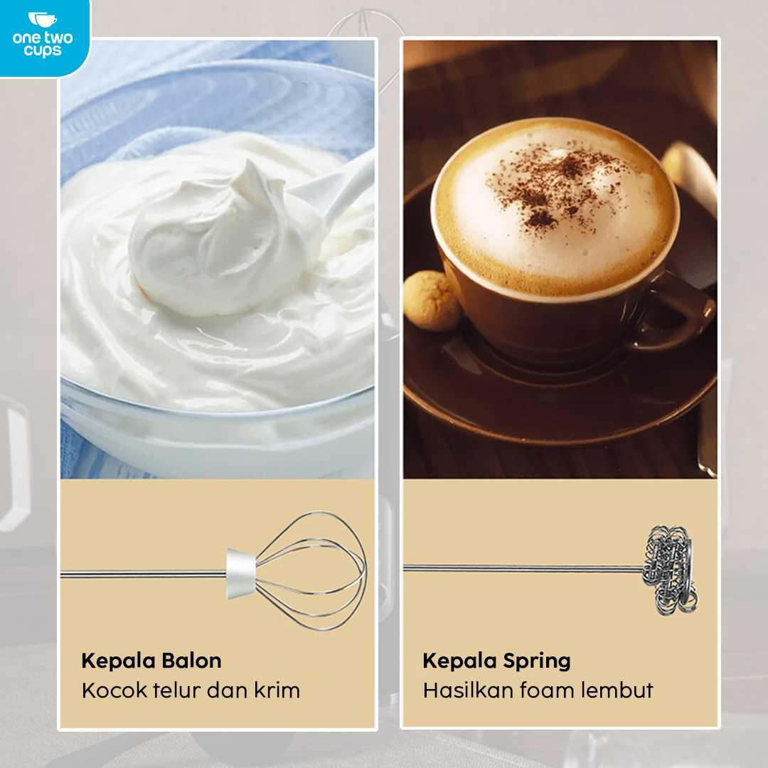 One Two Cups Hand Mixer Mini 2in1 Tingkatkan Kenyamanan Dapur Anda!