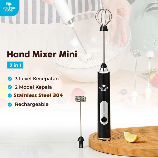 One Two Cups Hand Mixer Mini 2in1 Tingkatkan Kenyamanan Dapur Anda!