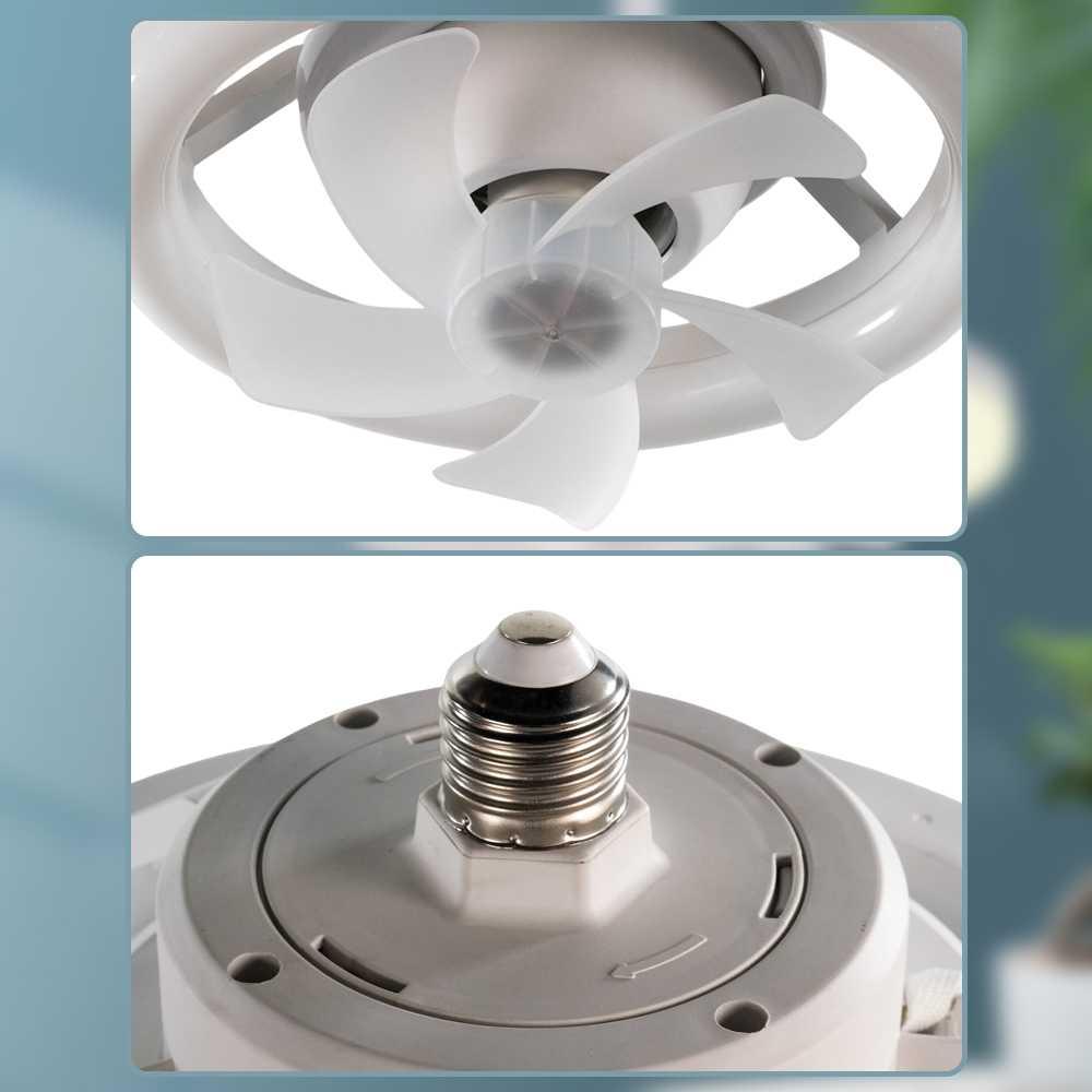 MEXI Kipas Angin Lampu LED Tri Color Dimmable 48W with Remote Control Udara Sejuk dan Pencahayaan Elegan