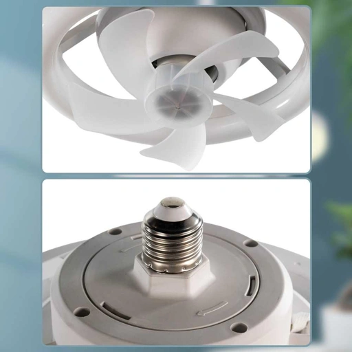 MEXI Kipas Angin Lampu LED Tri Color Dimmable 48W with Remote Control Udara Sejuk dan Pencahayaan Elegan