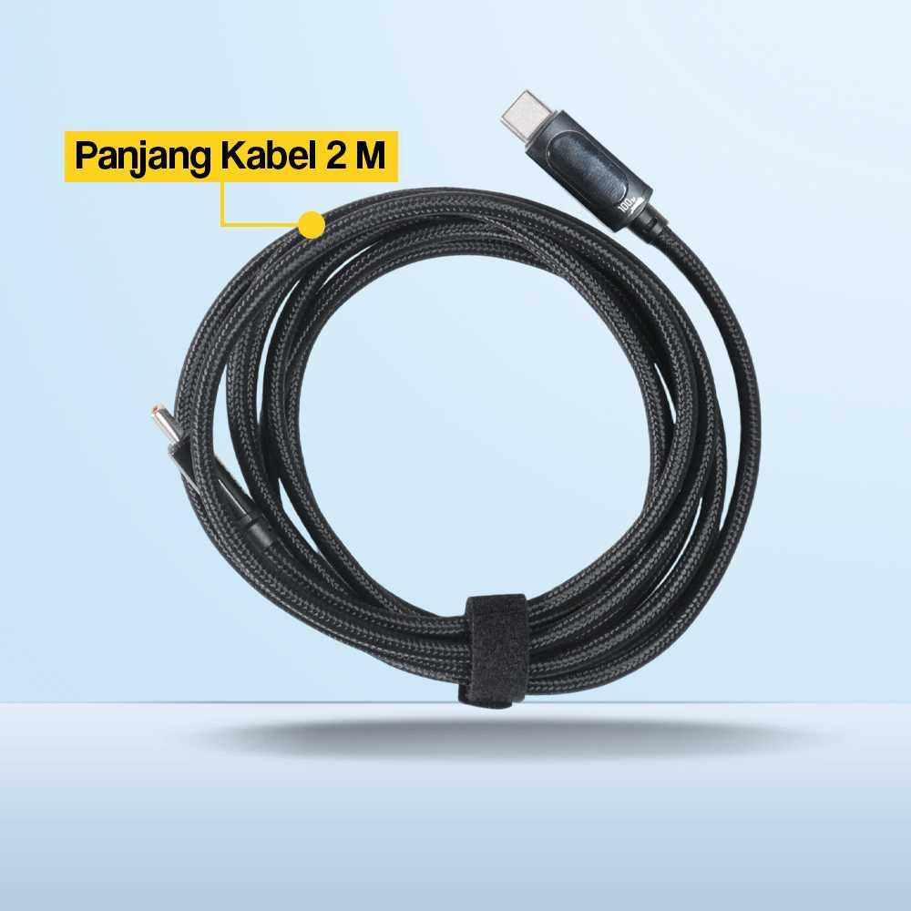 ESSAGER Kabel Data Type C to Type C Fast Charging LED 5A 100W ES-X28, Efisiensi Tinggi dan Keandalan Premium