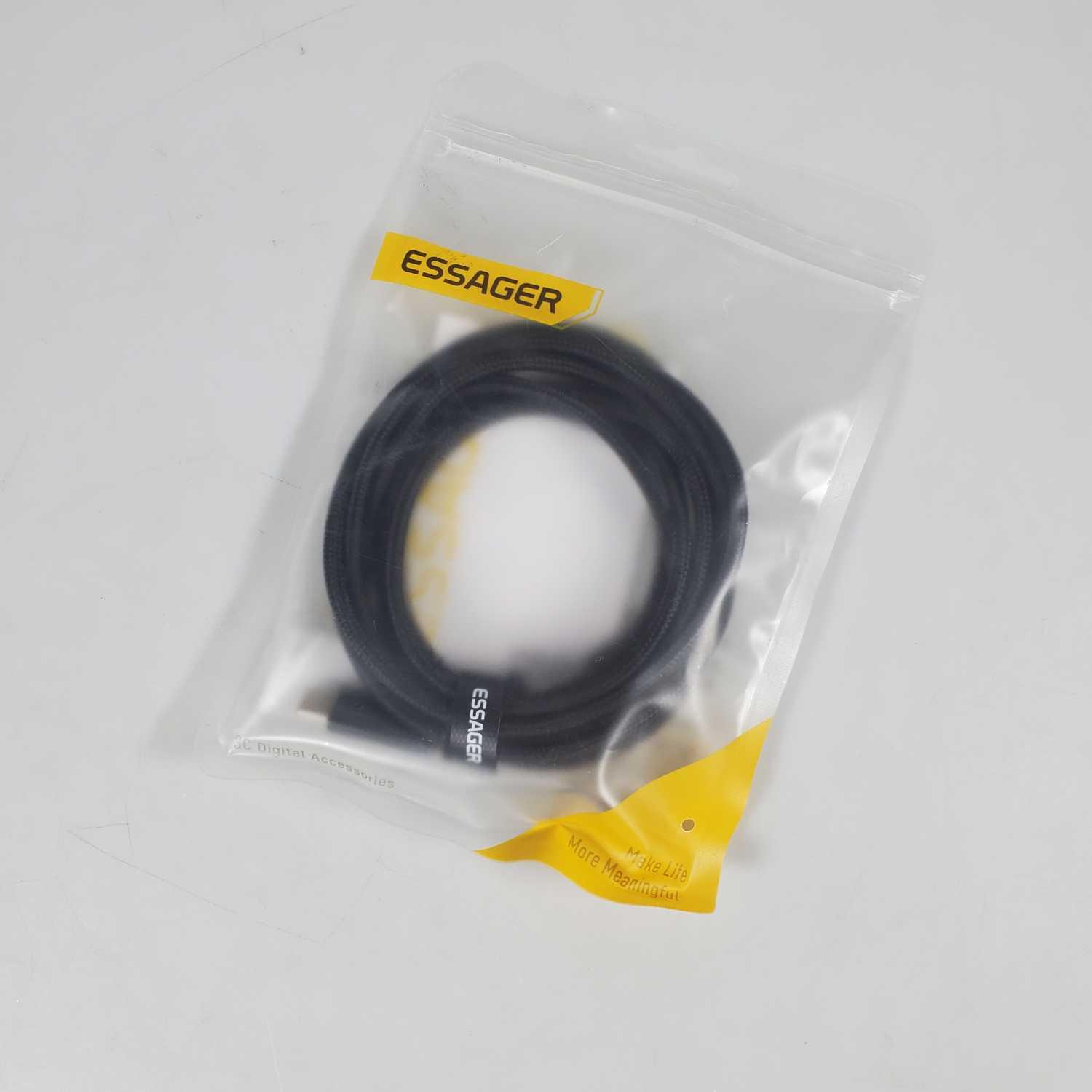 ESSAGER Kabel Data Type C to Type C Fast Charging LED 5A 100W ES-X28, Efisiensi Tinggi dan Keandalan Premium
