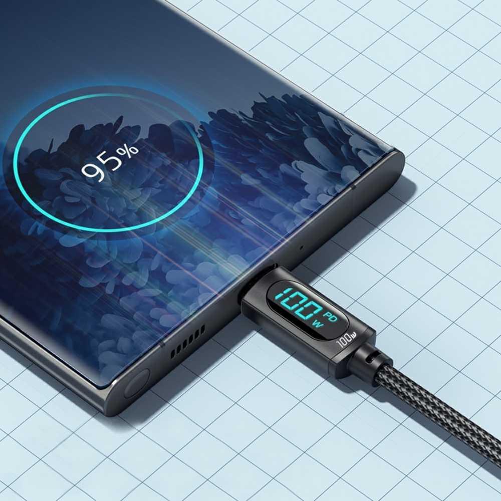 ESSAGER Kabel Data Type C to Type C Fast Charging LED 5A 100W ES-X28, Efisiensi Tinggi dan Keandalan Premium
