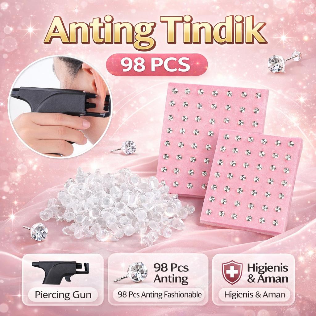 ETANTIAL Anting Tindik Mini Stainless Steel - Nyaman & Higienis, Cocok untuk Pemula