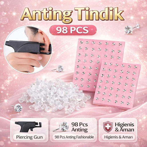 ETANTIAL Anting Tindik Mini Stainless Steel - Nyaman & Higienis, Cocok untuk Pemula
