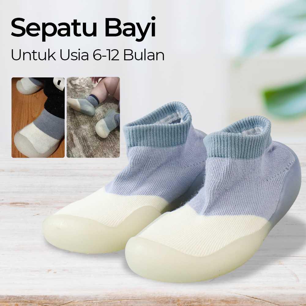Missangel Sepatu Bayi Baby Socks Shoes 6-12 Bulan - Desain Trendi, Bahan Berkualitas, Sol Anti-slip - SK612