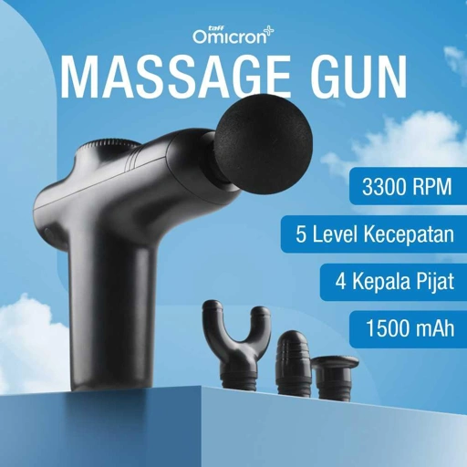 TaffOmicron Alat Pijat Elektrik Pundak Punggung Massage Gun - Meredakan Pegal, Rechargeable