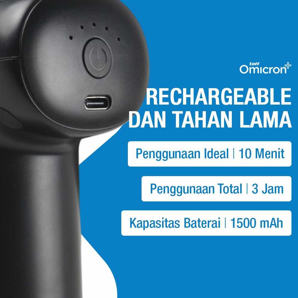 TaffOmicron Alat Pijat Elektrik Pundak Punggung Massage Gun - Meredakan Pegal, Rechargeable