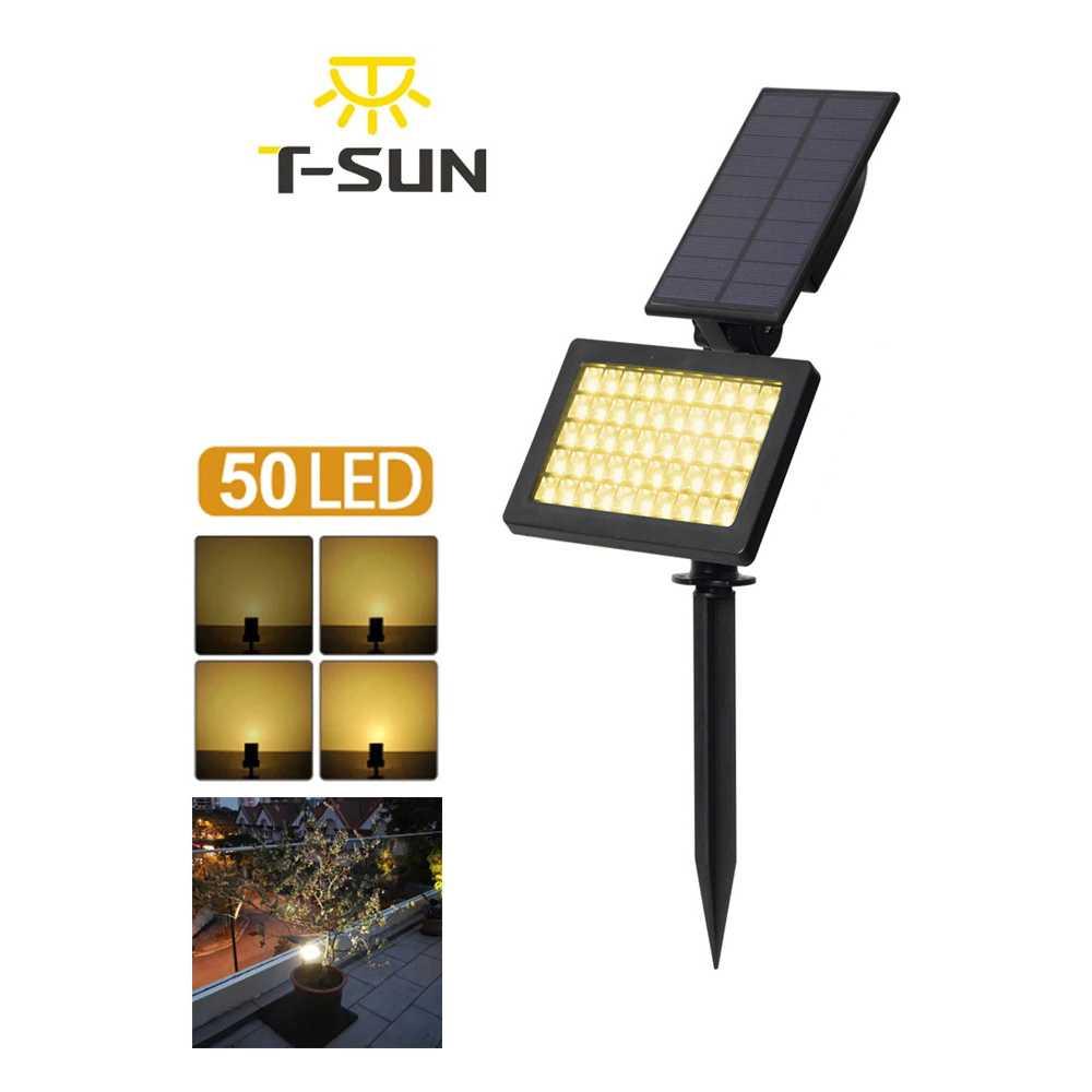 T-SUN Lampu Taman Hias Tancap Solar Sensor Cahaya IP65 Penerangan Terang di Malam Hari