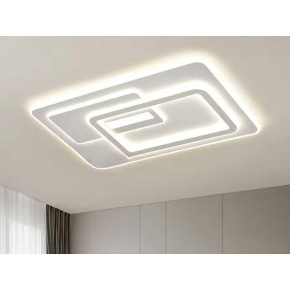 IBNUNU Lampu Plafon LED Dimmable 3 Color 98W - Cahaya Terang dan Nyaman, Desain Minimalis Modern