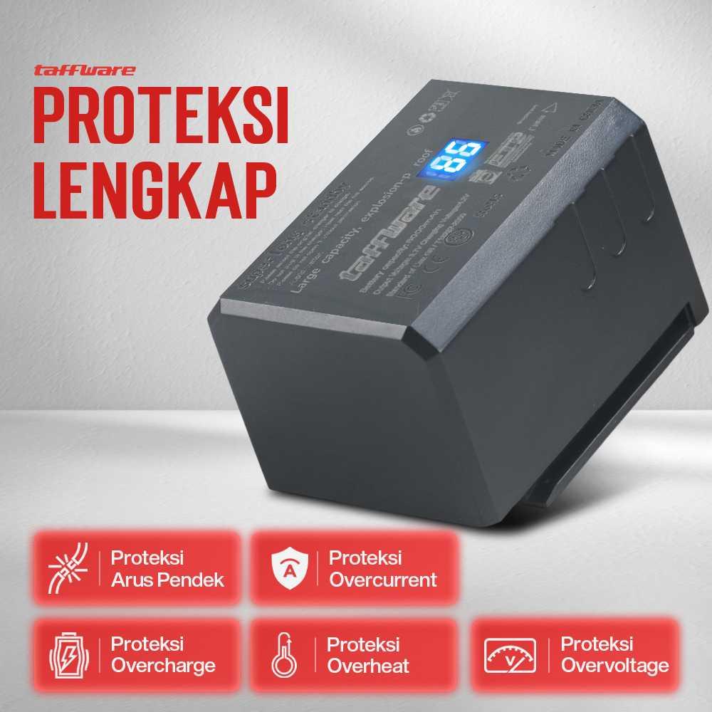 Taffware Baterai Laser Level 3D Rechargeable Tahan Lama, Proteksi Canggih, Kompatibel Universal BM03