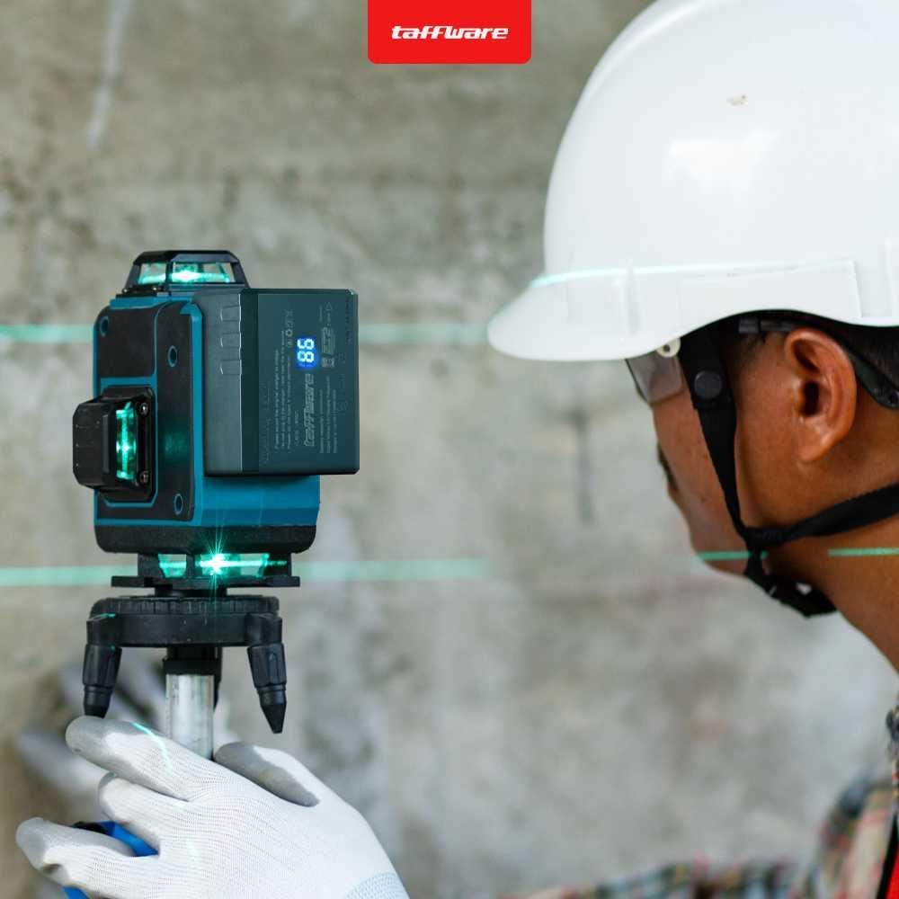 Taffware Baterai Laser Level 3D Rechargeable Tahan Lama, Proteksi Canggih, Kompatibel Universal BM03
