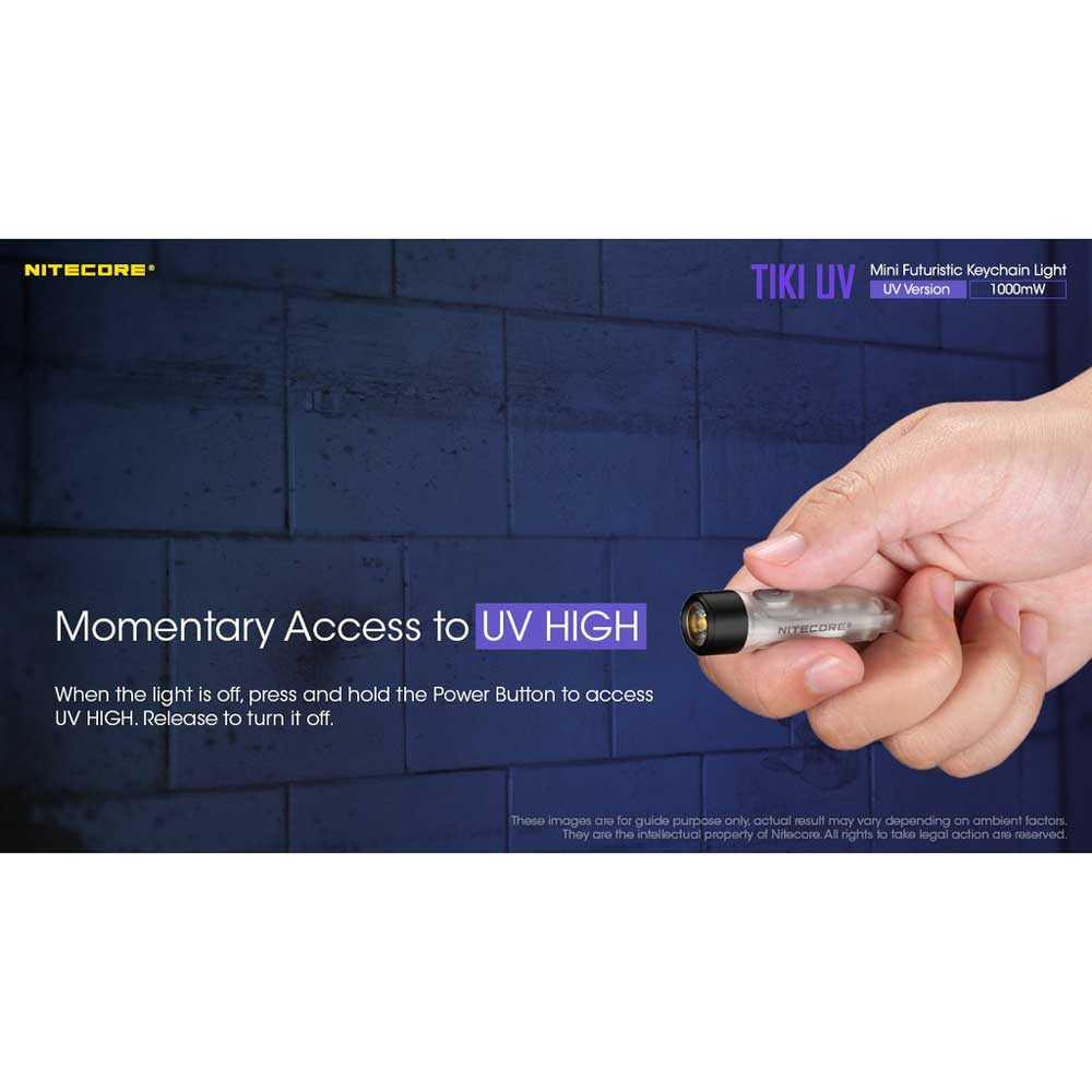 NITECORE Senter Mini UV LED 365nm 1000mW Deteksi Mata Uang, Inspeksi Bensin, Dokumen Compact