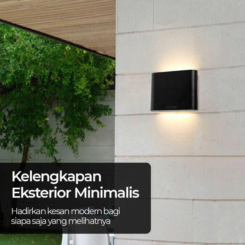 TaffLED Lampu Dinding Hias Outdoor Minimalis Waterproof Warm White NR-10