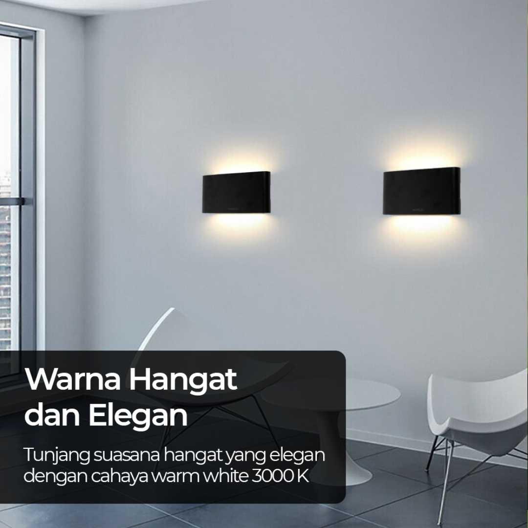 TaffLED Lampu Dinding Hias Outdoor Minimalis Waterproof Warm White NR-10