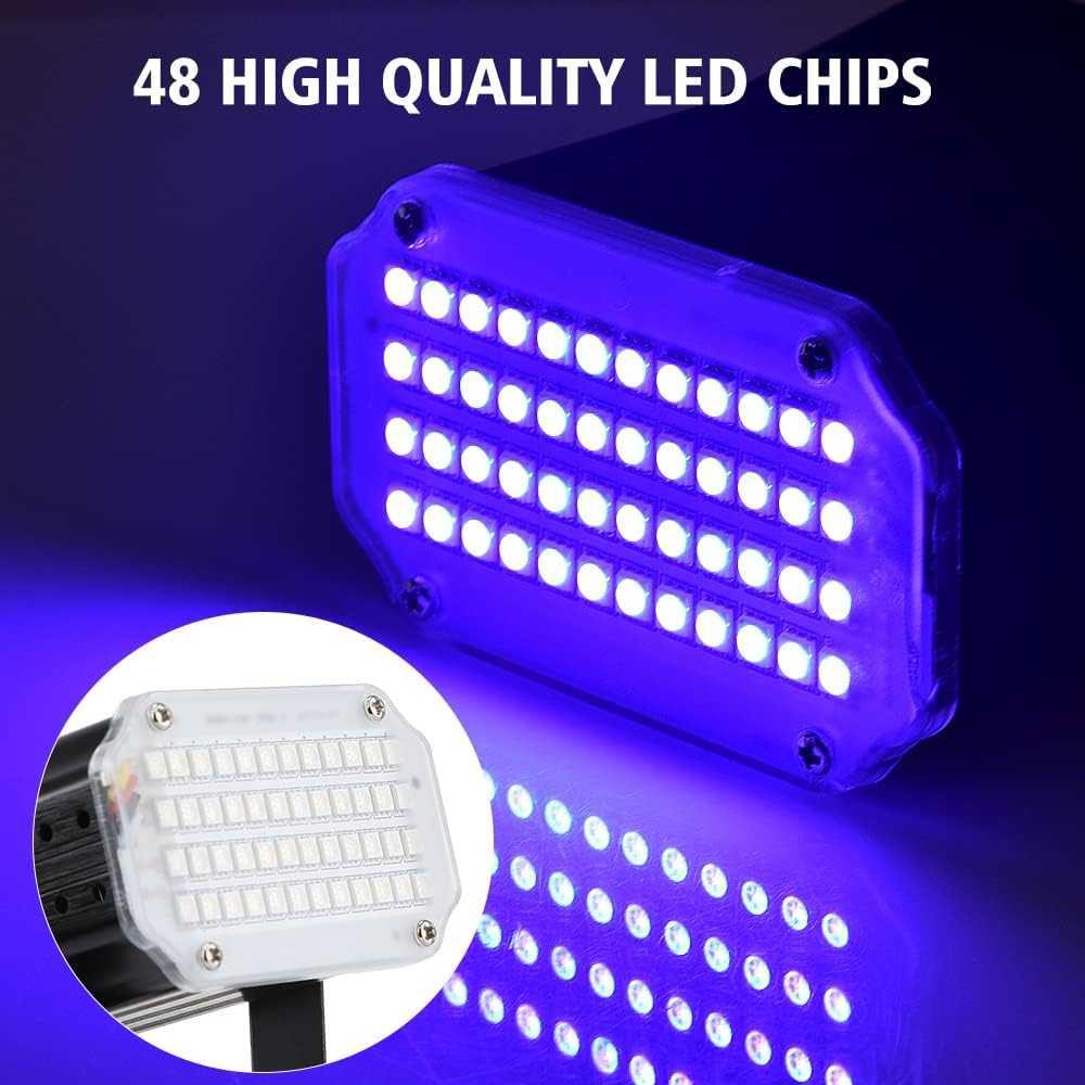 ALiEN Lampu Sorot Strobo Disko 48 SMD RGBW 240V 12W with Remote Gemerlap Warna, Pengendali Jarak Jauh
