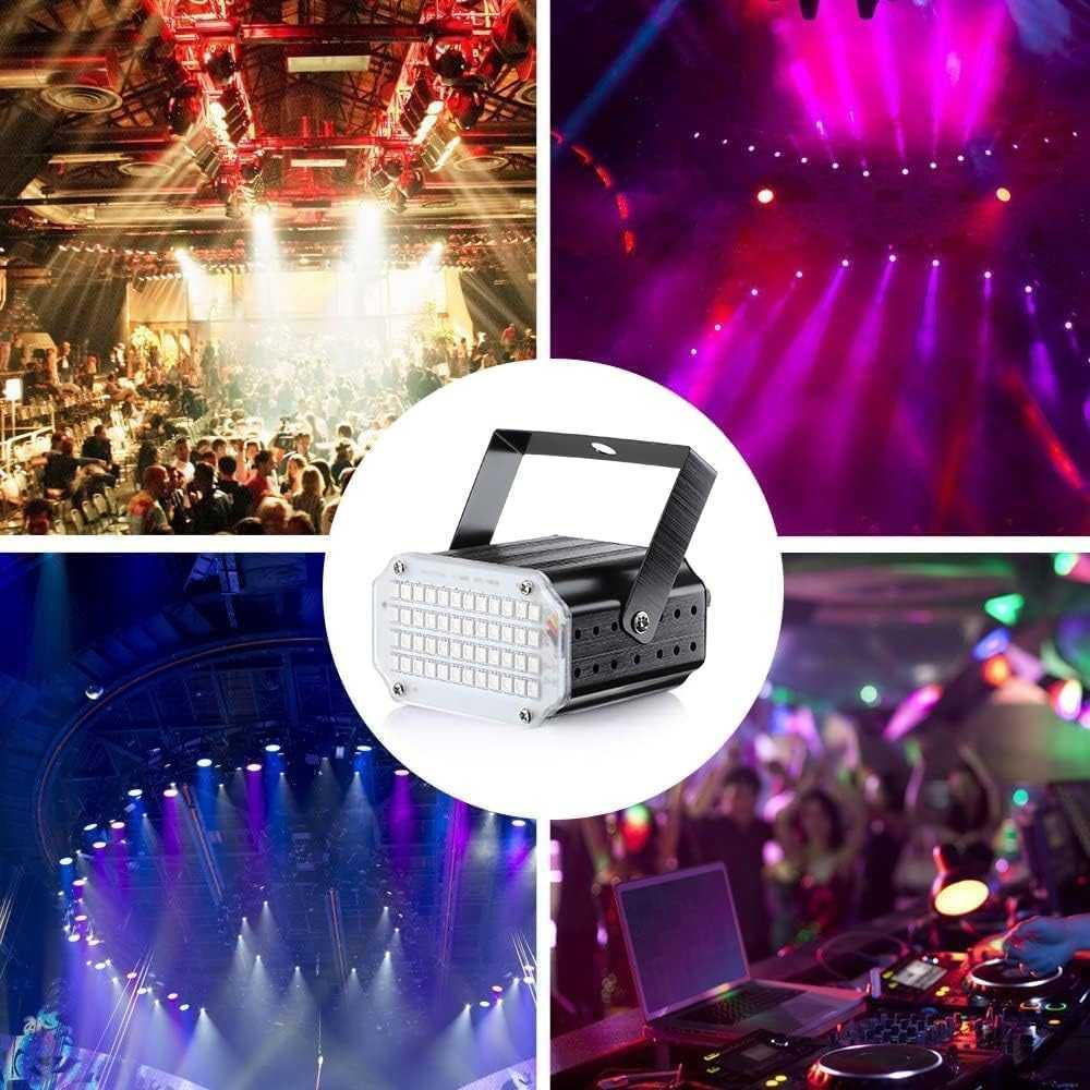 ALiEN Lampu Sorot Strobo Disko 48 SMD RGBW 240V 12W with Remote Gemerlap Warna, Pengendali Jarak Jauh
