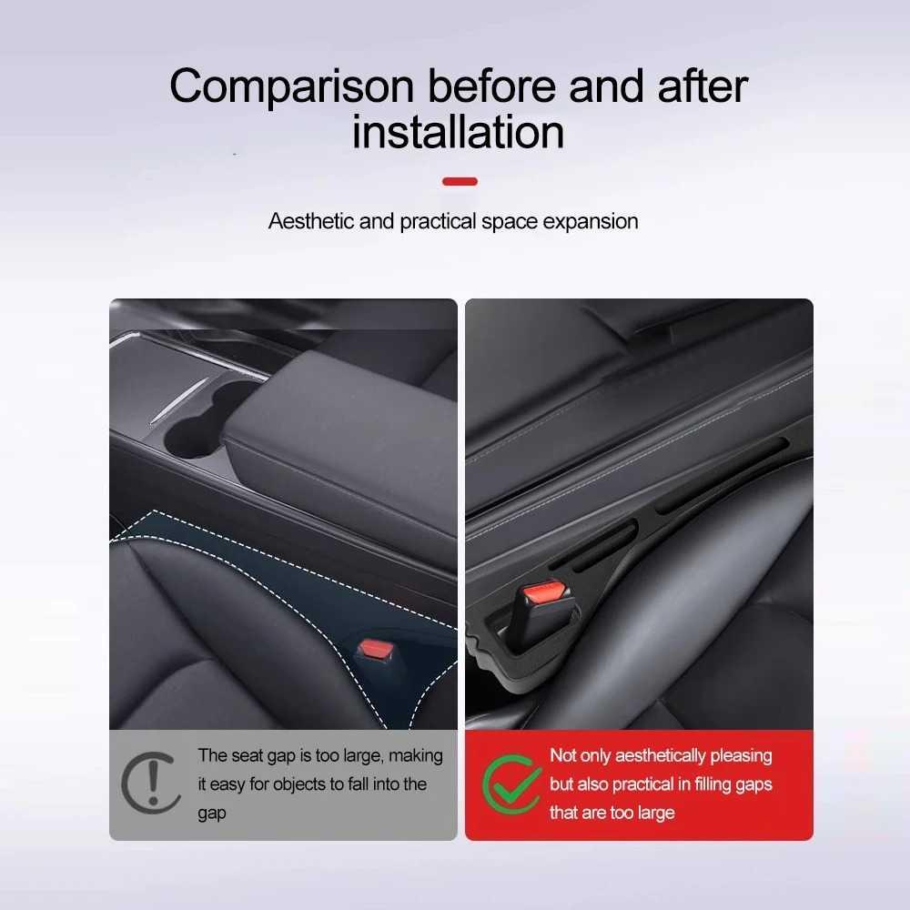 Januel Car Seat Gap Storage Box Filler Pembatas Tempat Kursi Mobil - Pengisi Celah Kursi, Solusi untuk Barang-Barang Terjatuh - Desain Simpel