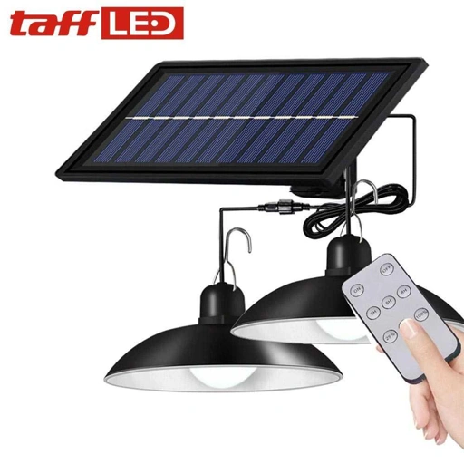 TaffLED Lampu Gantung Hias Solar Power 2 Lamp Hemat Listrik dan Tahan Air, Cocok untuk Taman dan Teras